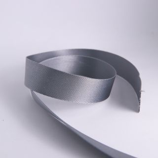 Gurtband - uni - 25 mm - silber/grau 
