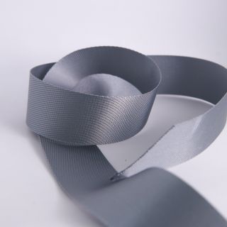 Gurtband - uni - 40 mm - silber/grau