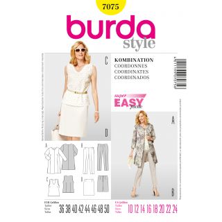 Schnittmuster - burda easy - Kombination - 7075