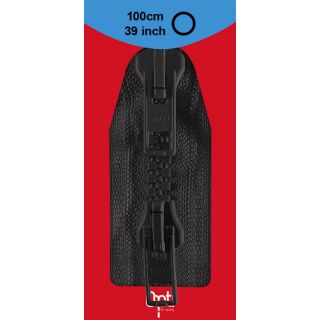 Reißverschluss Opti - P60 - 100cm - Werraschieber - Zweiwege - teilbar - schwarz