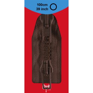 Reißverschluss Opti - P60 - 100cm - Werraschieber - Zweiwege - teilbar - dunkelbraun