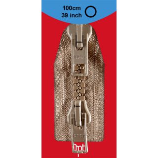 Reißverschluss Opti - P60 - 100cm - Werraschieber - Zweiwege - teilbar - beige