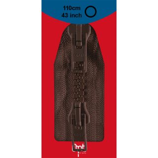 Reißverschluss Opti - P60 - 110cm - Werraschieber - Zweiwege - teilbar - dunkelbraun