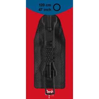 Reißverschluss Opti - P60 - 120cm - Werraschieber - Zweiwege - teilbar - schwarz