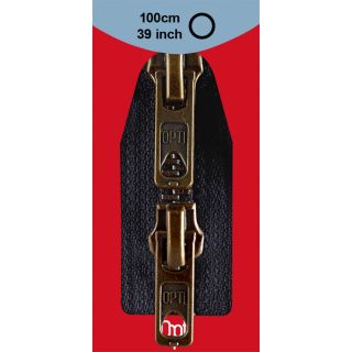 Reißverschluss Opti - M60 - 100cm - Werraschieber - Zweiwege - teilbar - dunkelblau
