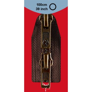 Reißverschluss Opti - M60 - 100cm - Werraschieber - Zweiwege - teilbar - dunkelbraun