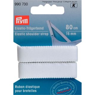 Prym - Elastik-Trägerband - 15 mm - weiß - 80 cm