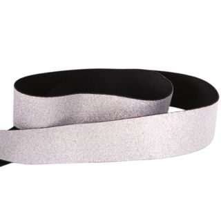 Gummiband - 40 mm - silber 