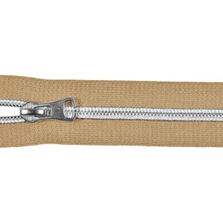 Spiralreißverschluss - S80 - Meterware - mit Zipper - beige