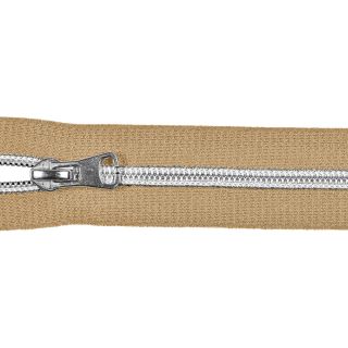 Spiralreißverschluss - S80 - Meterware - mit Zipper - beige
