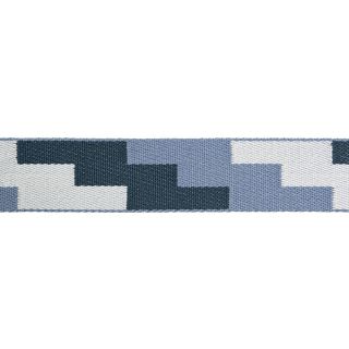 Gurtband - 38 mm - Treppe - blau