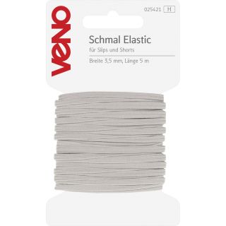 Veno - Elastikband - 3,5 mm - weiß - 5 m