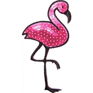 Applikation - Flamingo - Pailletten
