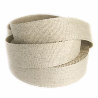 Viskosegurtband - uni - 40 mm - natur