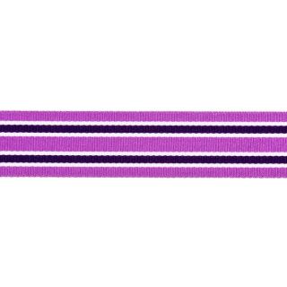 Ripsband - 25 mm - Streifen - flieder-lila