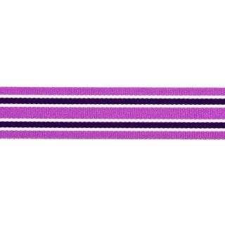 Ripsband - 25 mm - Streifen - flieder-lila