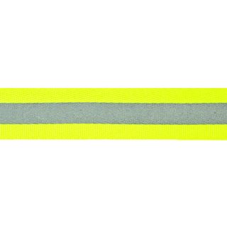 Reflexband zum Aufnähen - gestreift - 25mm - neongrün