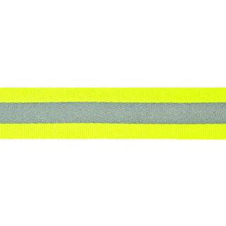 Reflexband zum Aufnähen - gestreift - 25mm - neongrün