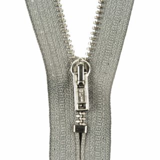 Reißverschluss Opti - M40-silber - 16cm - Werraschieber - nicht teilbar - grau