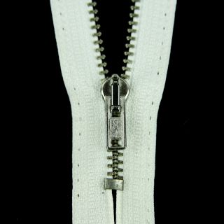 Reißverschluss Opti - M40-silber - 20cm - Werraschieber - nicht teilbar - wollweiß