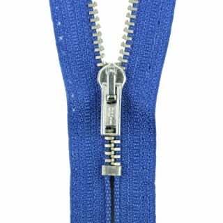 Reißverschluss Opti - M40-silber - 16cm - Werraschieber - nicht teilbar - Royalblau