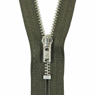 Reißverschluss Opti - M40-silber - 20cm - Werraschieber - nicht teilbar - sumpf