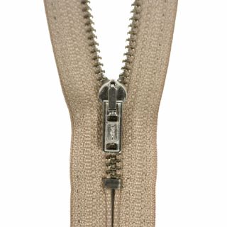 Reißverschluss Opti - M40-silber - 10cm - Werraschieber - nicht teilbar - beige