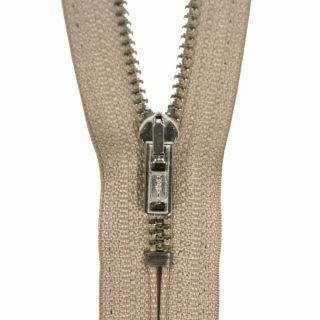 Reißverschluss Opti - M40-silber - 20cm - Werraschieber - nicht teilbar - beige