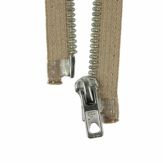 Reißverschluss Opti - M60-silber - 30cm - Werraschieber - teilbar - beige