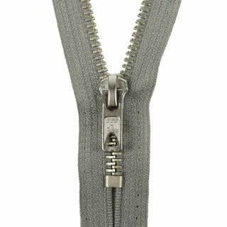 Reißverschluss Opti - M60-silber - 12cm - Werraschieber - nicht teilbar - grau