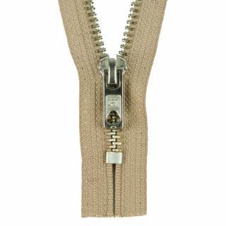 Reißverschluss Opti - M60-silber - 18cm - Werraschieber - nicht teilbar - beige