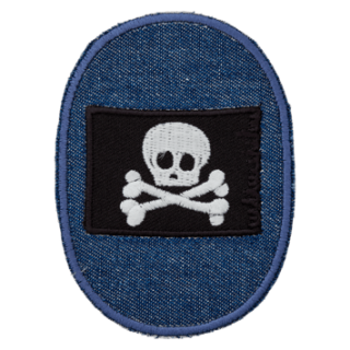 Applikation - Jeans-Patches - bestickt - 2er-Pack - Totenkopf