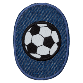 Applikation - Jeans-Patches - bestickt - 2er-Pack - Fussball