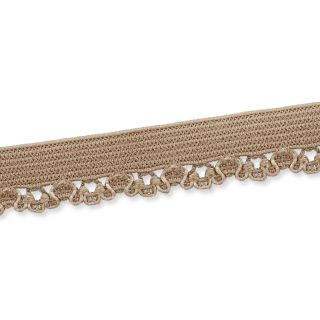 Spitzenborte - elastisch - 10 mm - taupe