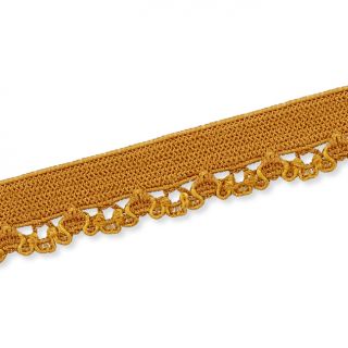 Spitzenborte - elastisch - 10 mm - camel