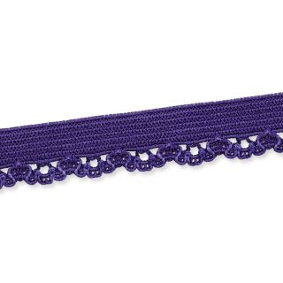 Spitzenborte - elastisch - 10 mm - violett