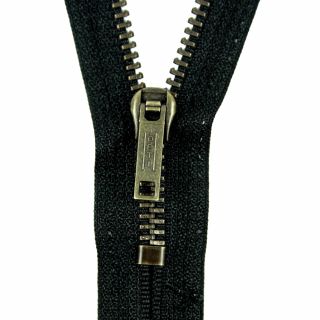 Reißverschluss Opti - M60-antik-gold - 22cm - Werraschieber - nicht teilbar - schwarz