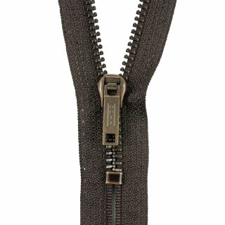 Reißverschluss Opti - M60-antik-gold - 20cm - Werraschieber - nicht teilbar - zartbitterschoko