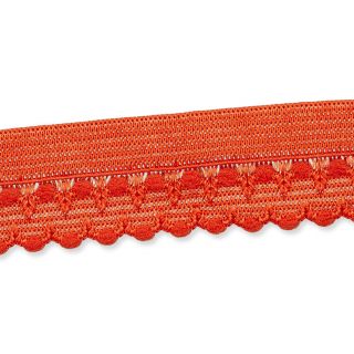 Spitzenborte - elastisch - 17 mm - orange