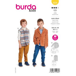 Schnittmuster - burda kids - Jacke &amp; Weste - 9234