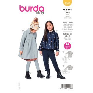 Schnittmuster - burda kids - Mantel - Jacke mit Bubikragen - 9268