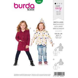 Schnittmuster - burda kids - Mantel und Jacke - 9289