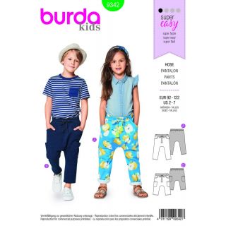 Schnittmuster - burda kids - Gummizughose - 9342 