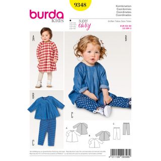 Schnittmuster - burda kids - Hängerkleid - Bluse - 9348