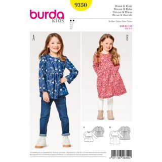 Schnittmuster - burda style - Bluse – Kleid – hohe Taille - 9350 