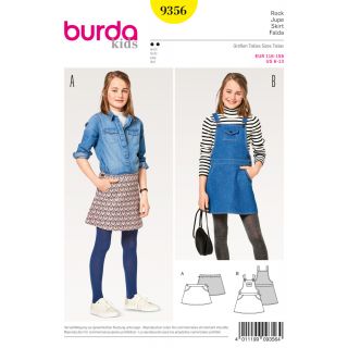 Schnittmuster - burda kids - Rock – Latzrock – Hüftpassentaschen - 9356