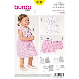 Schnittmuster - burda kids - Kleid – Höschen – Bubikragen – Knopfverschluss - 9357