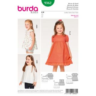 Schnittmuster - burda style - Bluse –  Kleid – 9362