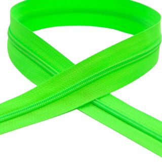 AY - Spiral - Reißverschluß - 3 mm - Meterware - neongrün