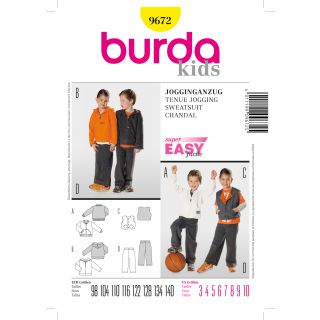 Schnittmuster - burda style - Jogginganzug - 9672